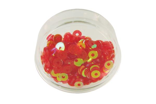 Lochplättchen rund rot gold