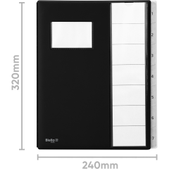 BIELLA Pultmappe A4 32040702 schwarz 7-teilig