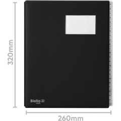 BIELLA Pultmappe A4 32042402 schwarz A-Z