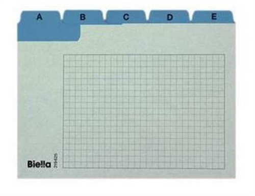 BIELLA Kartei-Leitkarten A6 219625.05 blau, A-Z,verstrkt,25-teilig