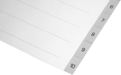 BIELLA Register PP grau A4 471410.00 1-10, Vollformat