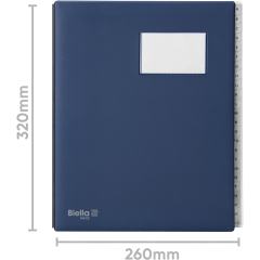 BIELLA Pultmappe Pronto 260x320mm 320424.07 dunkelblau A-Z