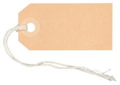 BIELLA Anhänge-Etiketten 35x70mm 561070.00 braun 50...