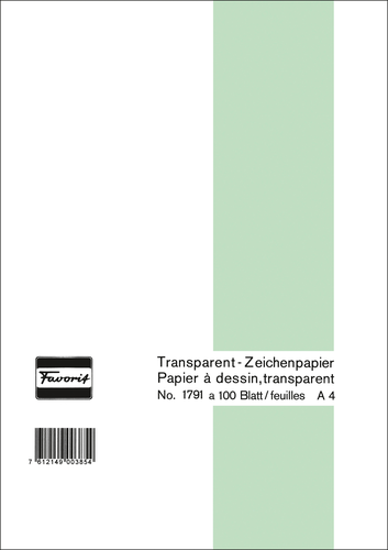 FAVORIT Transparentpapier A4 1791 A 60/65g 100 Blatt