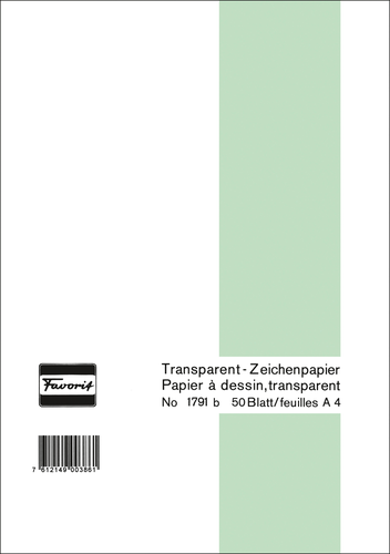 FAVORIT Transparentpapier A4 1791 B 60/65g 50 Blatt