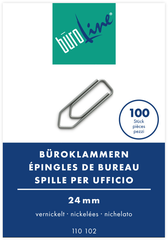 BÜROLINE Büroklammern Gr.2 110102 vernickelt,...