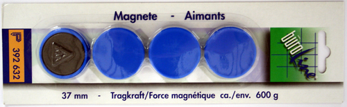 BROLINE Magnet 37 mm 392632 blau 4 Stck