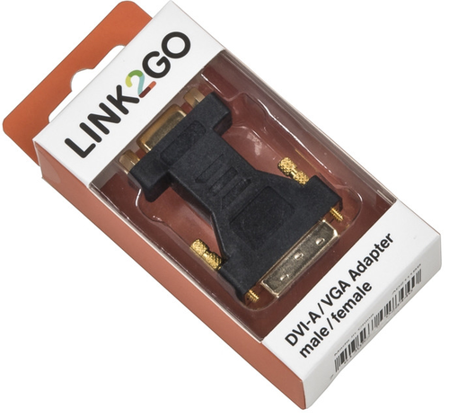 LINK2GO Adapter DVI-A - VGA AD2111BB male-female