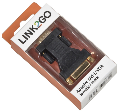 LINK2GO Adapter DVI-I - VGA AD2212BB female -male