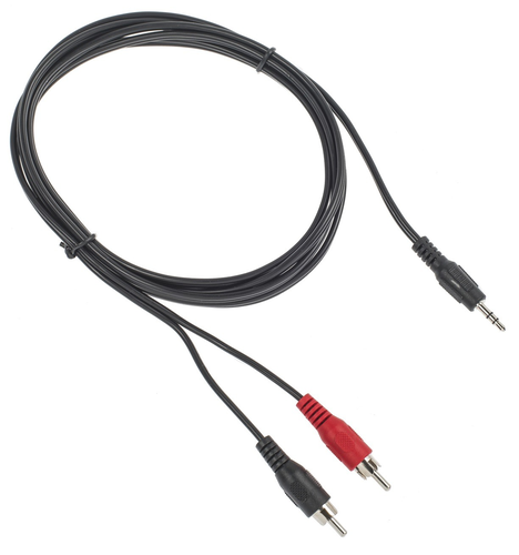 LINK2GO Stereo Cable, 3.5-Cinch SC2113KBB male/male, 2.0m