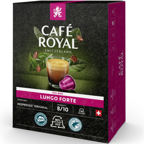 CAFE ROYAL Kaffeekapseln Alu 2001927 Lungo Forte 36 Stck