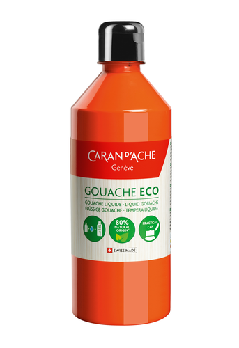 CARAN DACHE Deckfarbe Gouache Eco 500ml 2371.030 orange fluo flssig