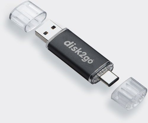 DISK2GO USB-Stick switch 64GB 30006593 Type-C USB 3.1 Type-A USB 3.0