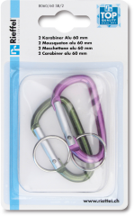 RIEFFEL Schlüssel-Karabiner 8060/60 SB/2 60mm 2...