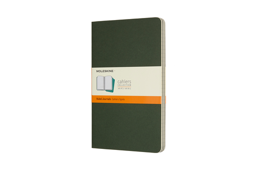 MOLESKINE Cahier L/A5, 3x, Liniert 855273 Myrtengrn 3 Stck