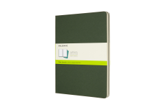 MOLESKINE Cahier XL, 3x, Blanko 855358 Myrtengrün 3...