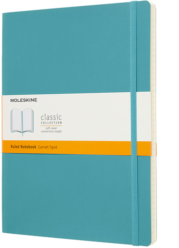 MOLESKINE Notizbuch XL 715543 liniert, SC, Riff Blau
