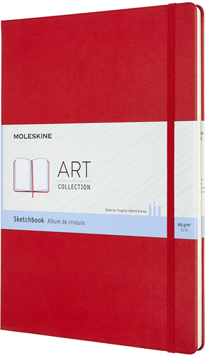 MOLESKINE Skizzenbuch HC A4 626703 blanko, rot, 96 Seiten
