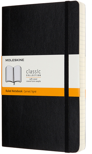 MOLESKINE Notizbuch SC L/A5 628042 liniert, schwarz, 240 Seiten