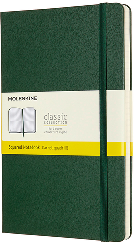 MOLESKINE Notizbuch HC L/A5 629087 kariert, myrtengrn, 240 S.