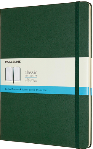 MOLESKINE Notizbuch XL HC 25x19cm 629131 gepunktet, myrtengrn, 192 S.
