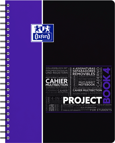 OXFORD Projectbook A4+ 400037432 kariert 5mm, 90g 100 Blatt