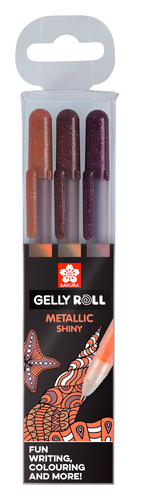 SAKURA Gelly Roll 0.5mm POXPGBMET3D Metallic Nature 3 Stck