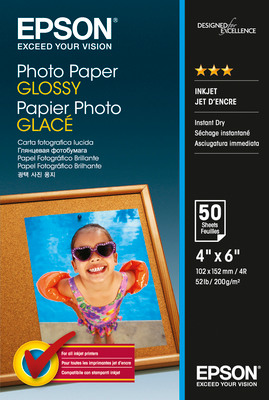 EPSON Photo Paper Glossy 10x15cm S042547 InkJet 200g 50 Blatt