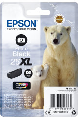 EPSON Tintenpatrone 26XL ph.schwarz T263140 XP 700/800...