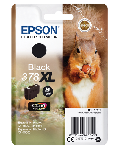 EPSON Tintenpatrone 378XL schwarz T379140 XP-8500/8505/15000 500 Seiten