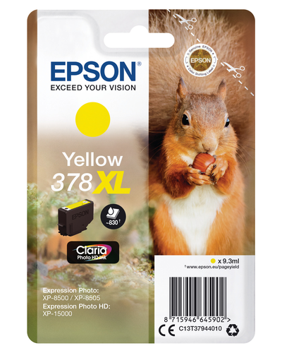EPSON Tintenpatrone 378XL yellow T379440 XP-8500/8505/15000 830 Seiten