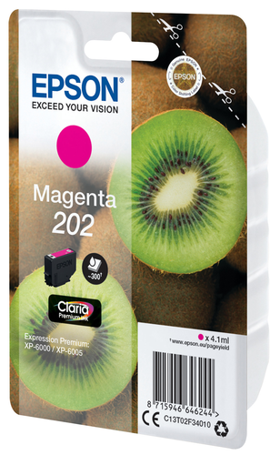 EPSON Tintenpatrone 202 magenta T02F340 XP-6000/6005 300 Seiten