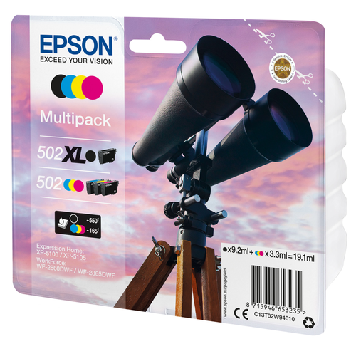 EPSON Multipack Tinte XL/Std. BK/CMY T02W940 WF-2860/XP-5100 4-color