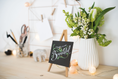 SECURIT Kreidetafel-Staffelei MINI MNI-BL-KR-1 schwarz...