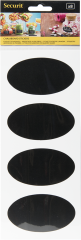 SECURIT Kreidetafel-Sticker OVAL CS-OVAL-8 schwarz...