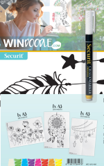 SECURIT Fensterschablone WINDOODLE WD-3A3-HM A3 Home 3...