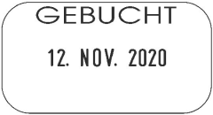 COLOP Datumstempel Gebucht S260L3/D 24x45mm D