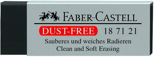 FABER-CASTELL Kunststoffradierer DUST-FREE 187121 schwarz