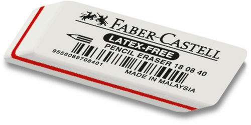 FABER-CASTELL Radierer Latex-free 180840 weiss