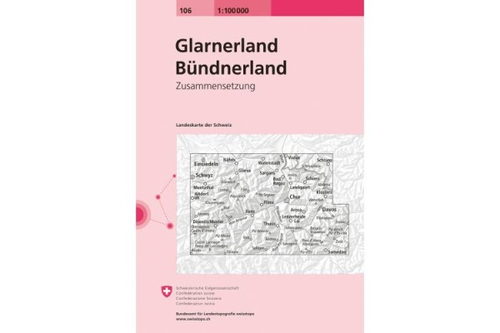 SWISSTOPO Landkarte Glarner/Bndnerland 106 1:100000