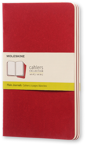 MOLESKINE Notizheft Cahier A5 103-8 blanko, rot 3 Stck