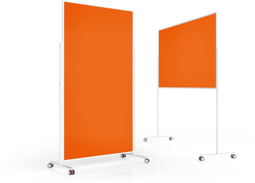 MAGNETOPLAN Design-Moderatorentafel VP 1181144 Filz. orange 1000x1800mm