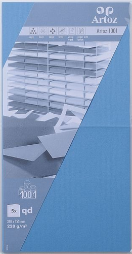 ARTOZ Karten 1001 310x155mm 107452264 220g. marineblau 5 Blatt
