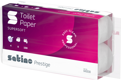 NEUTRAL Toilettenpap. Satino Prestige 2078393 4-lagig, 8 Rollen, hochweiss