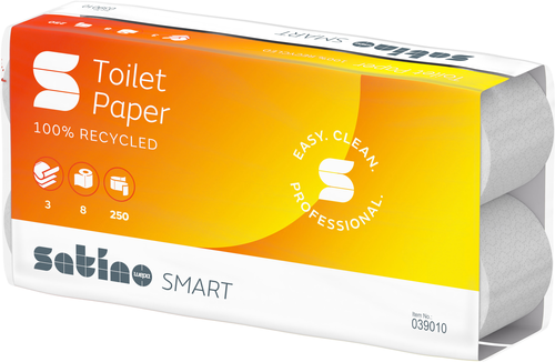 NEUTRAL Toilettenpap. Satino Smart 2112137 3-lagig, 8 Rollen, naturweiss