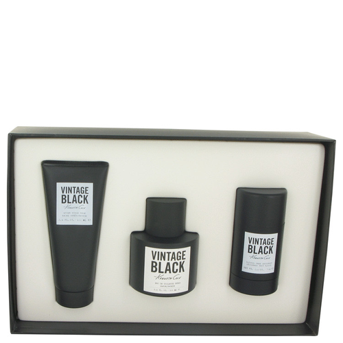 Kenneth Cole Vintage Black by Kenneth Cole Gift Set -- 3.4 oz Eau de Toilette Spray + 3.4 oz After Shave Balm +2.6 oz Deodorant Stick