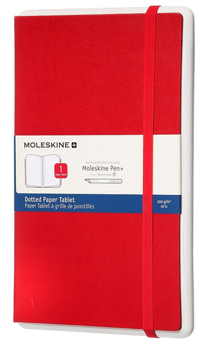 MOLESKINE Papertablet L/A5, Version 1 855167 Punktraster,Rot