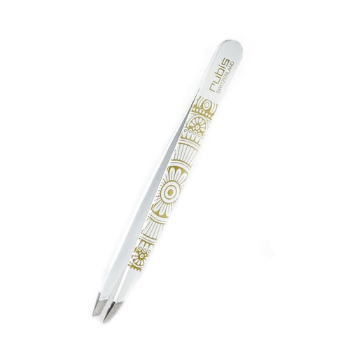 Rubis Pinzette schräg, Mandala Sonne gold