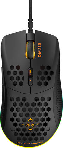 DELTACO Lightweight Gaming Mouse,RGB GAM-108 black, DM210