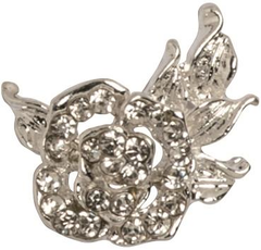 Nail Art Deko gross Rose silber